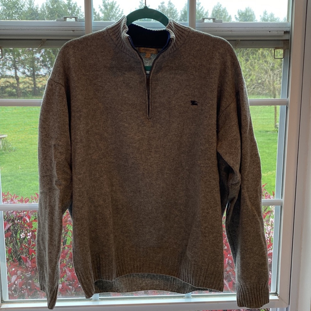 Burberry London Mens Quarter zip Sweater